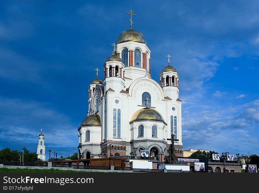 The picture is made in Ekaterinburg on a place of execution of an imperial family of Romanovs. The picture is made in Ekaterinburg on a place of execution of an imperial family of Romanovs