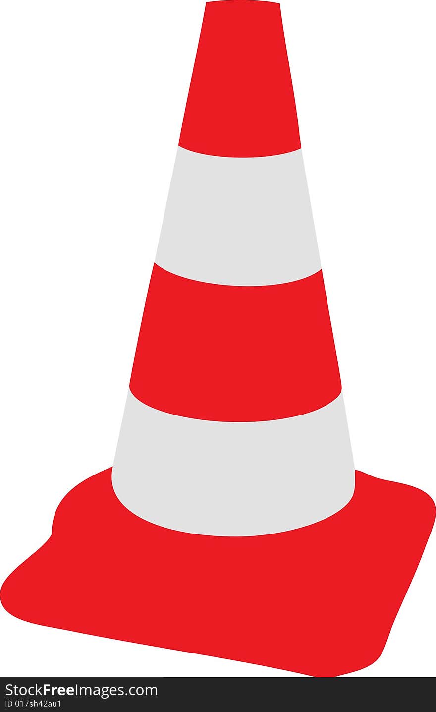 Illustration of a traffic pylon. Illustration of a traffic pylon