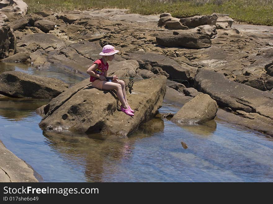 Little Girl Fishing