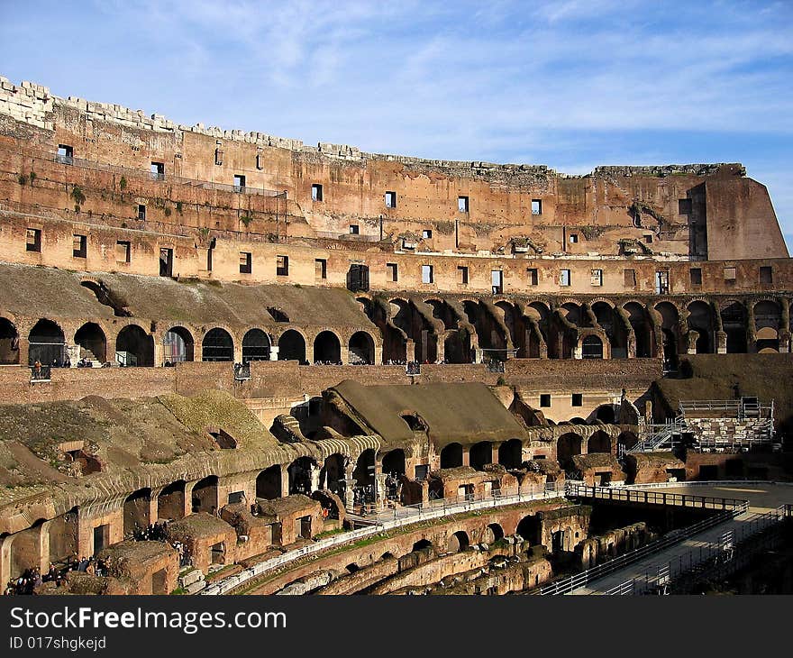 Inside rome colloseum