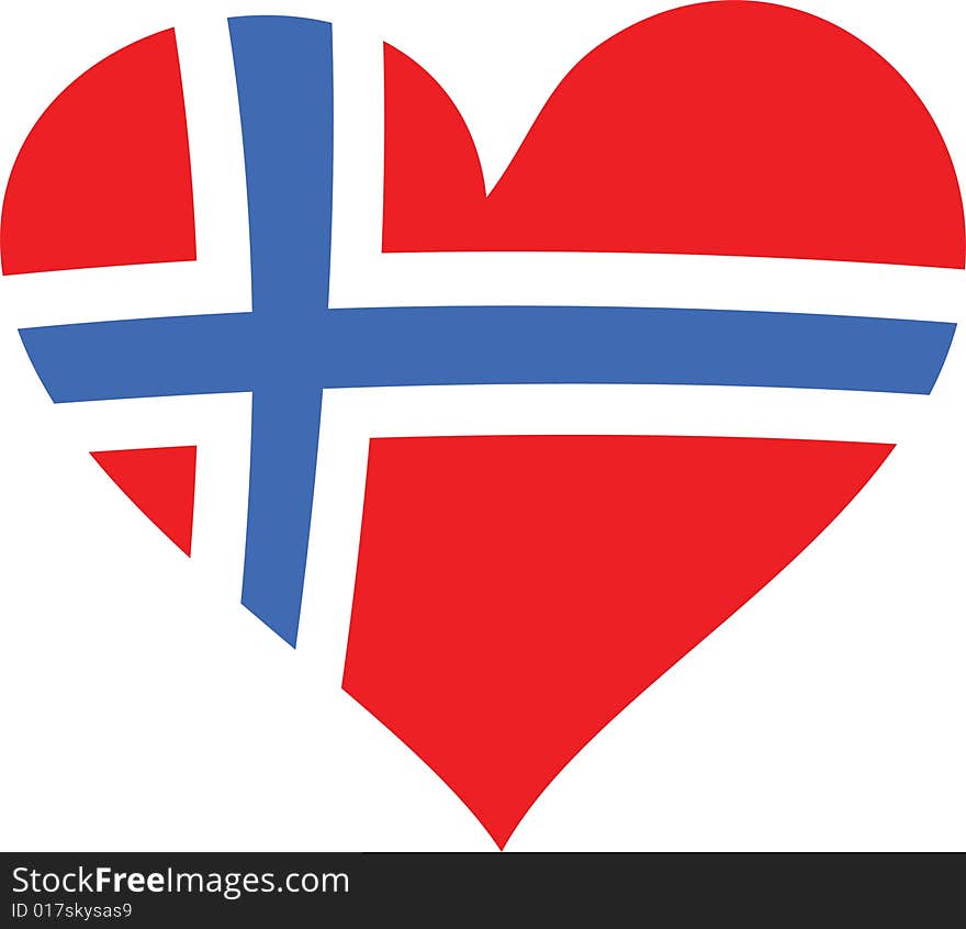 Illustration of a norway heart