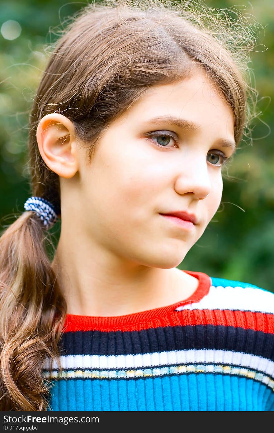 Portrait teen girl outdoor