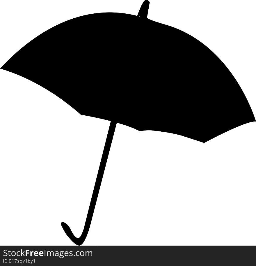 Illustration of a black umbrella