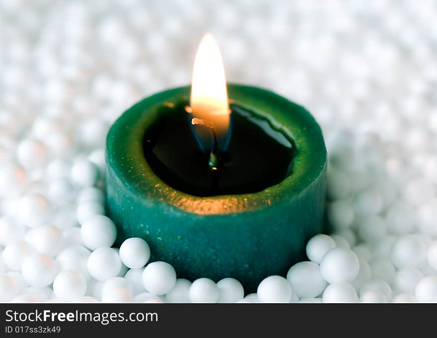 Christmas candles arrangement in colorful festive themes