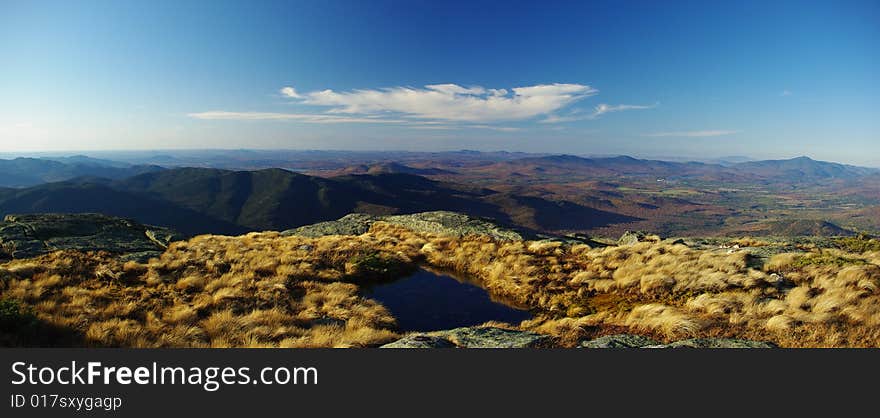 Panoramic view of the Adirondack Park from Algonquin Peak in late Fall. Panoramic view of the Adirondack Park from Algonquin Peak in late Fall.