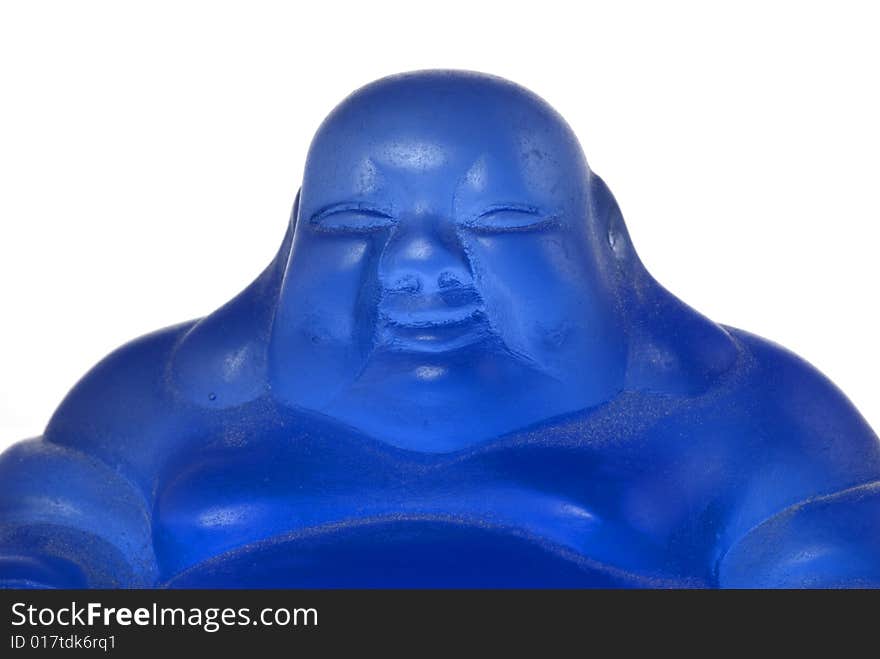 Happy Blue Buddha Statue, Chinese Style