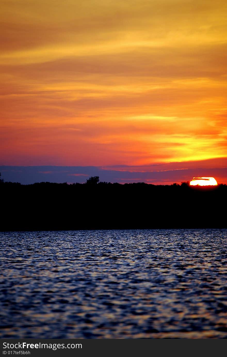 Sunset at Lake Whitney