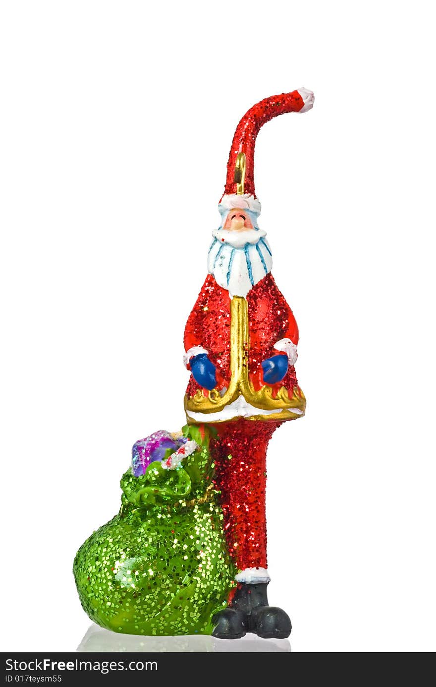 Santa Claus with present decoration figurine