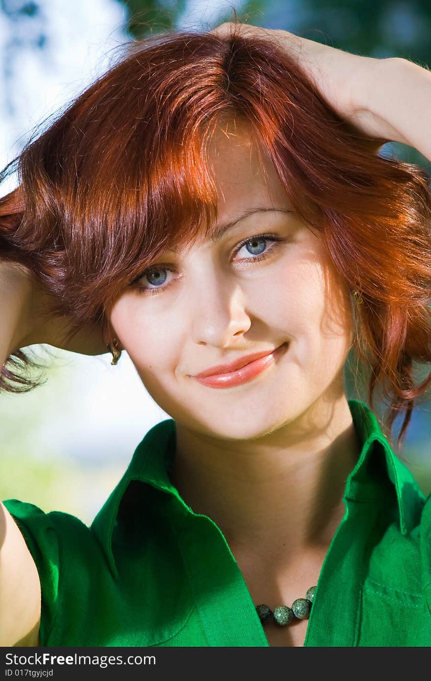 Portrait of young beautiful woman