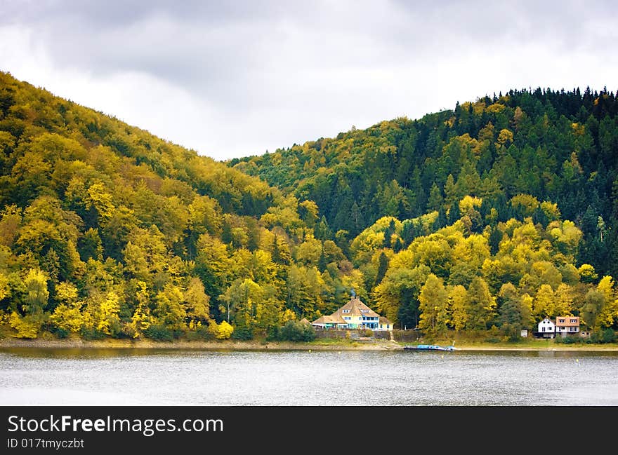 Photograph of Spa by lake