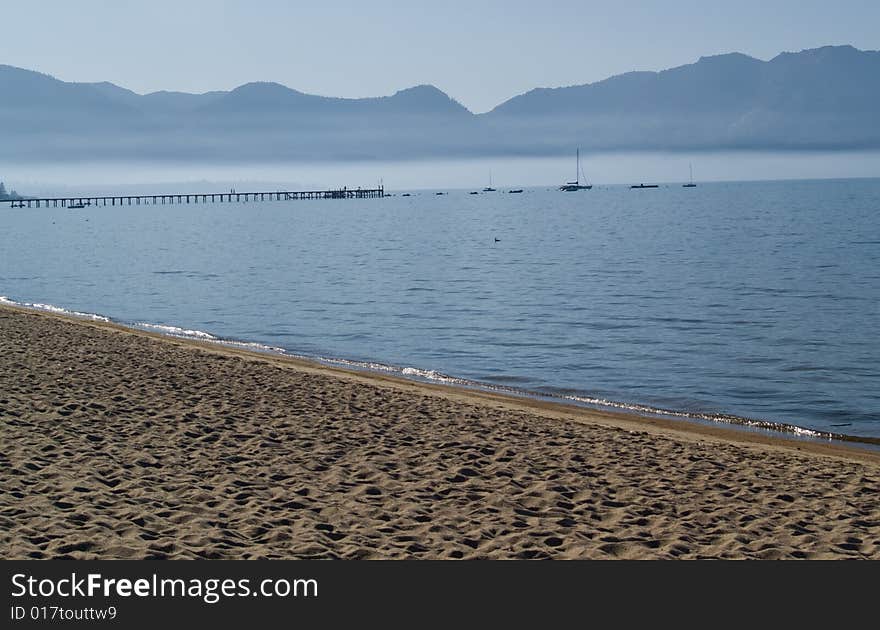 Foggy Lake Shore