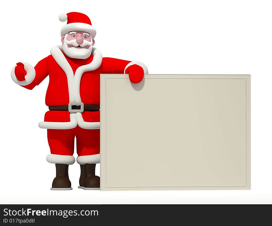 Santa With Invitation Frame