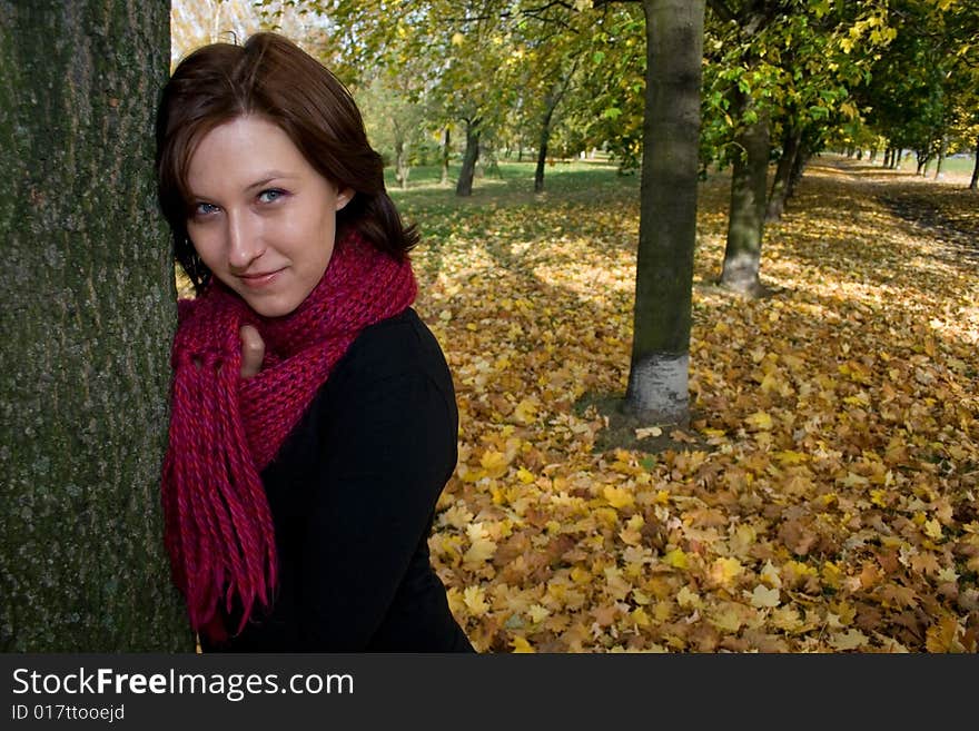 Woman in park