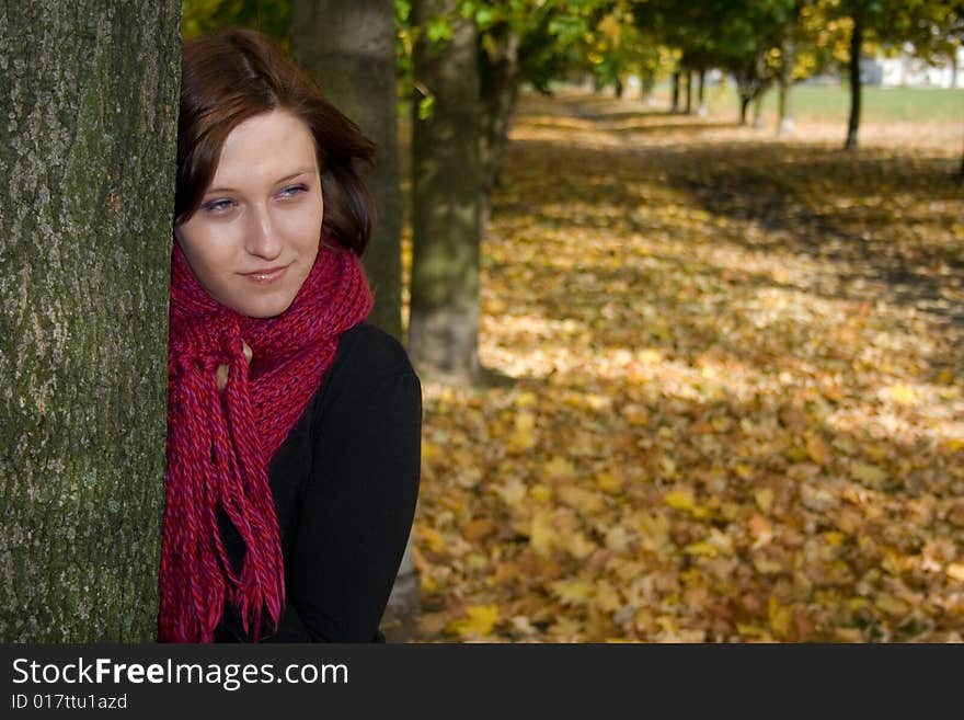 Woman in park