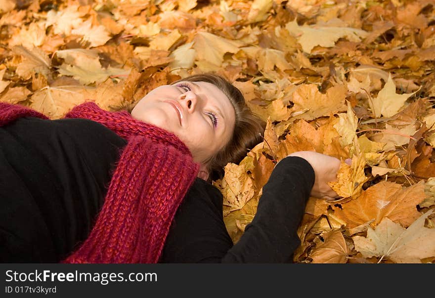 Happy woman in the park. Happy woman in the park