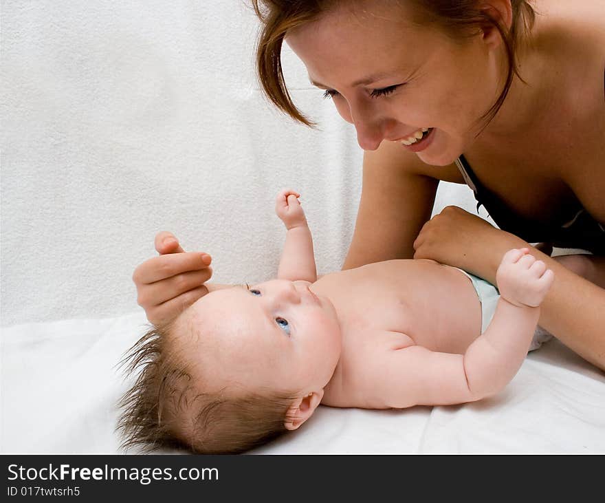 Mother and daughter having fun. Mother and daughter having fun