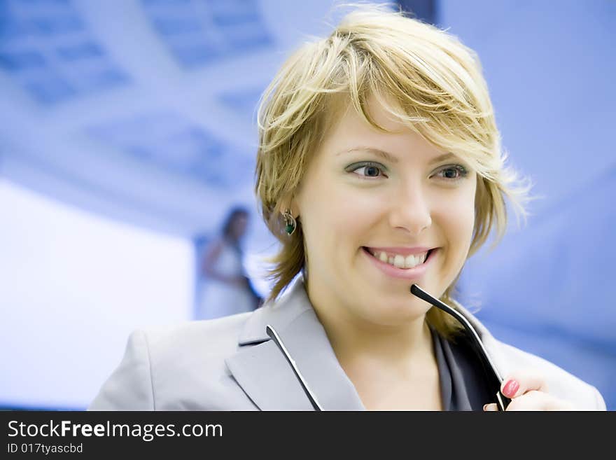 Businesswoman Close Up Portrait. Business People Series.