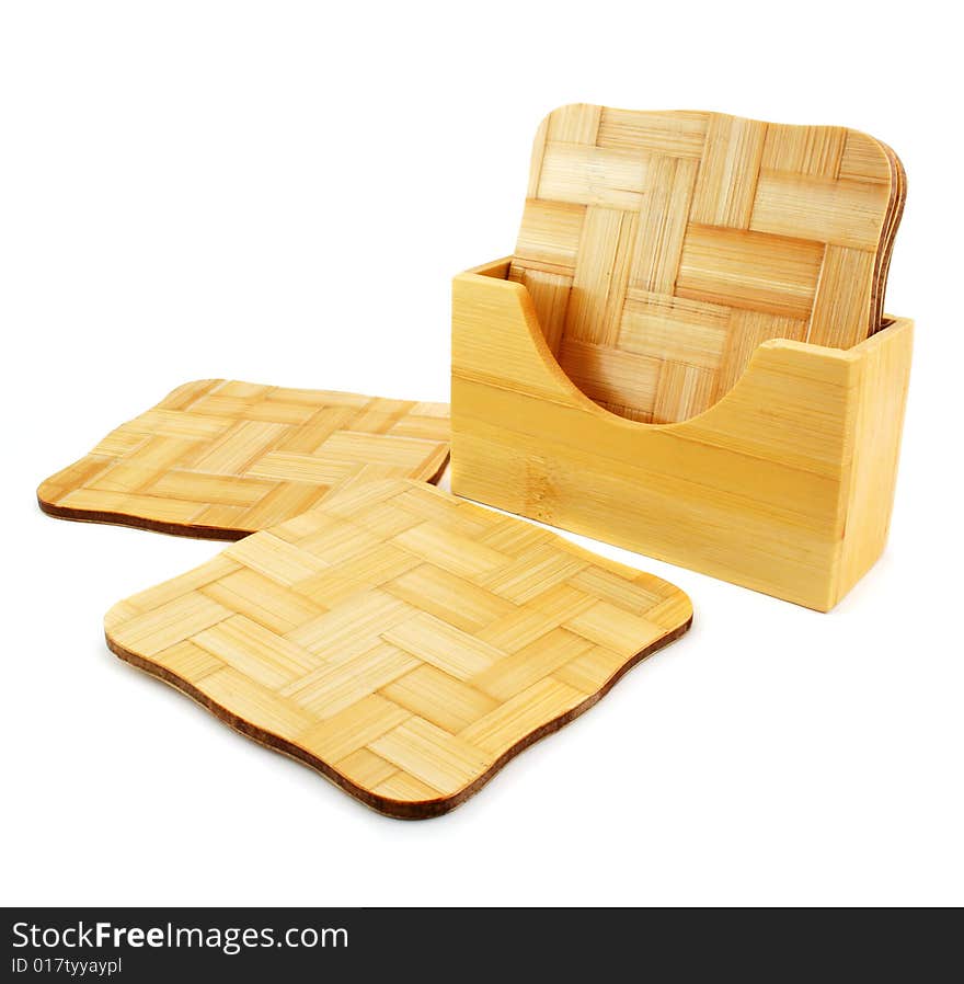 Set of wooden trivets