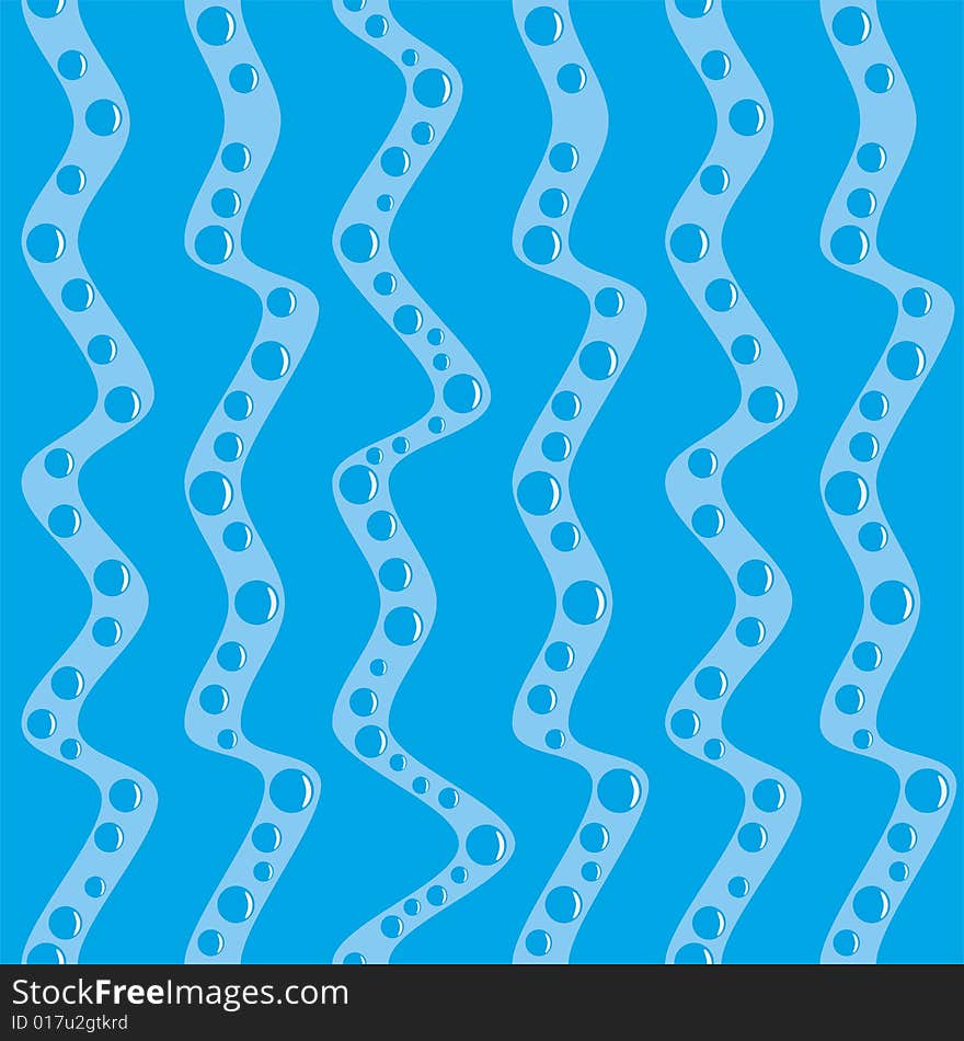 Water background. Seamless pattern. Color vector illustration.