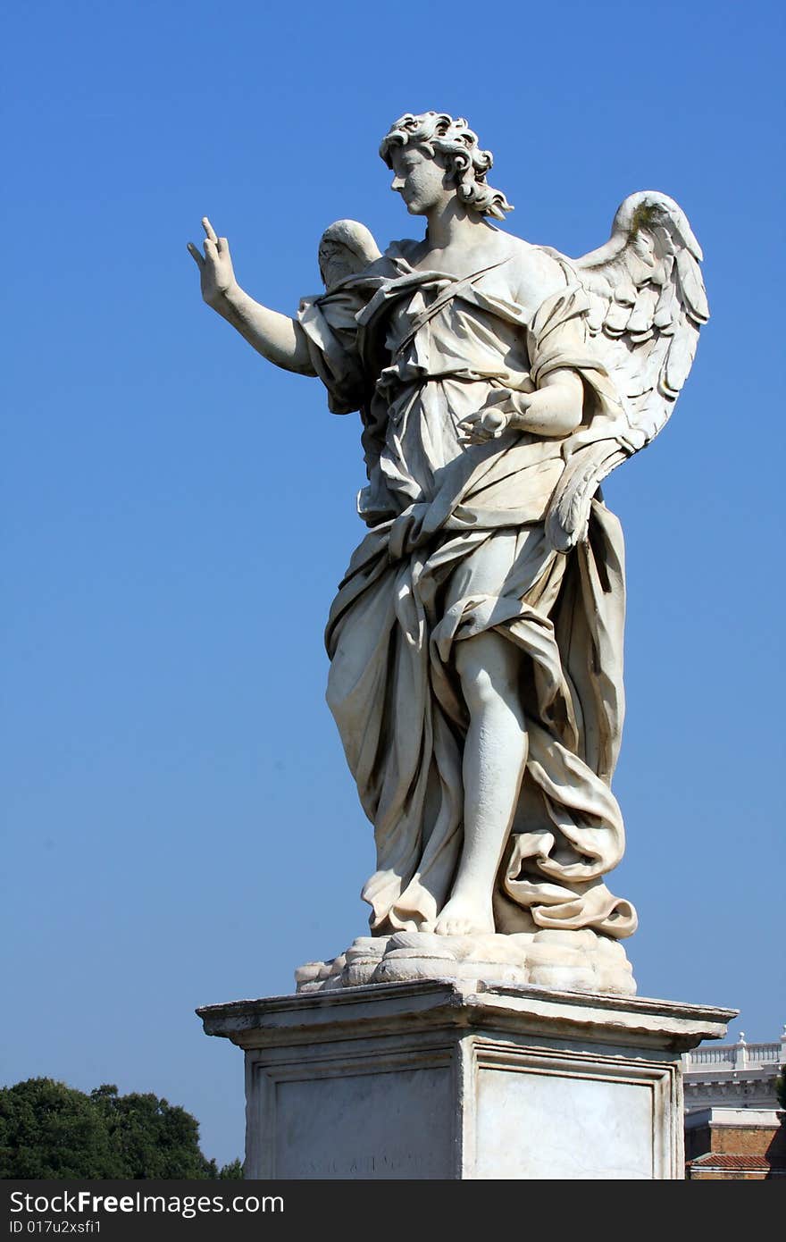 Sculpture on Sant'Angelo bridge in Rome