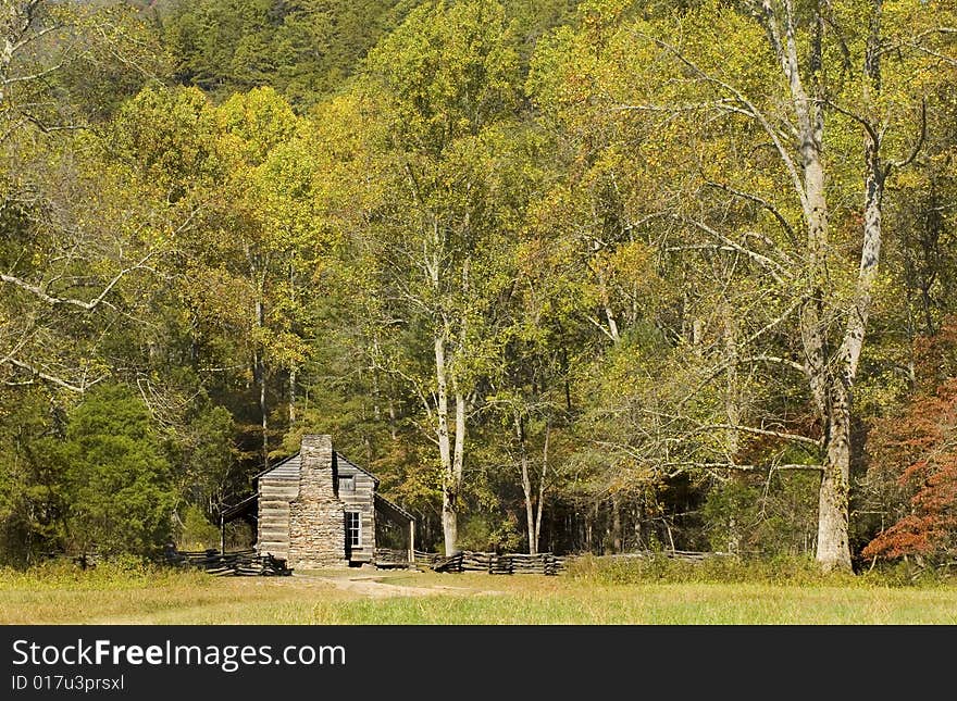 John Oliver Cabin, rustic appalachian mountain cabin, Great Smoky Mountains National Park. John Oliver Cabin, rustic appalachian mountain cabin, Great Smoky Mountains National Park
