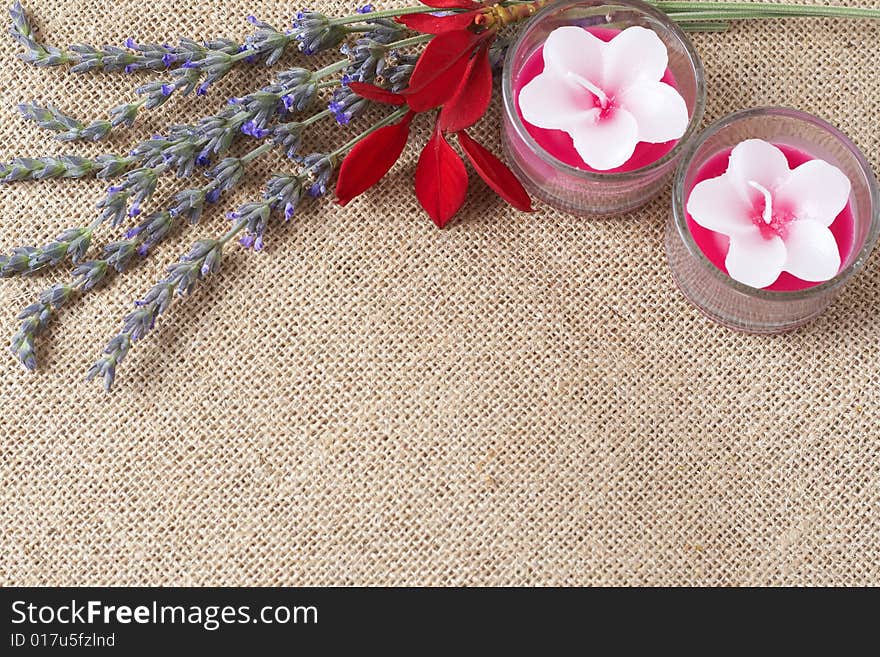 Beautiful Flowers And Candles