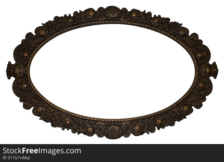 The horizontal Bronzes old frame with decoration. The horizontal Bronzes old frame with decoration