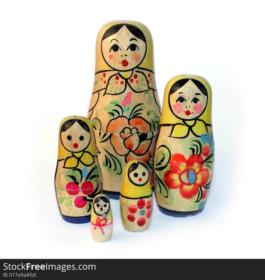 Nested doll - an ancient Russian toy for children. Nested doll - an ancient Russian toy for children