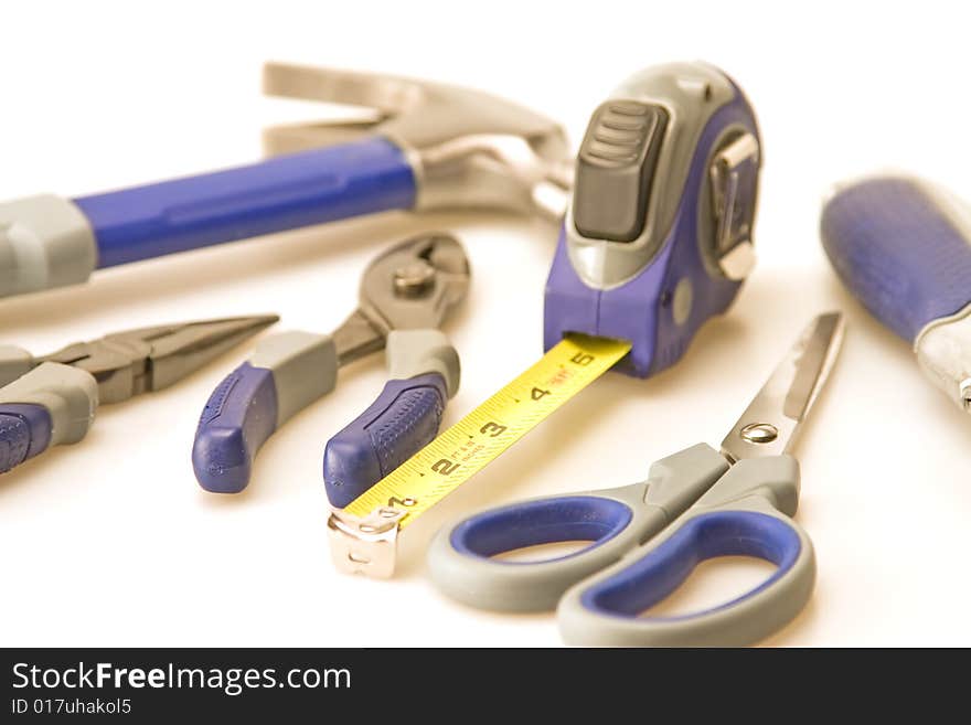 Focus On Tape Measure And Tools