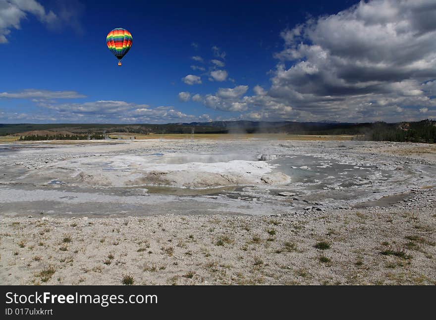 The scenery of Lower Geyser Basin