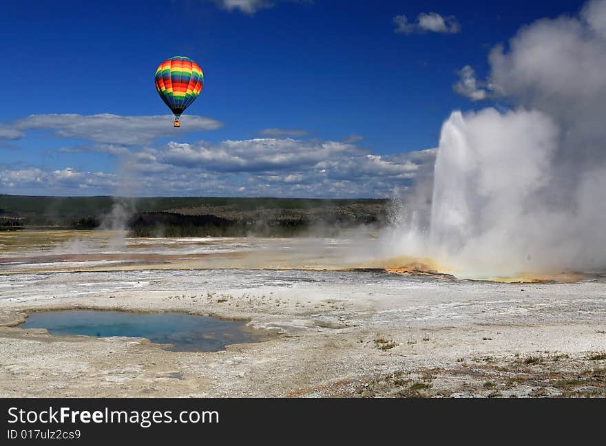 The scenery of Lower Geyser Basin