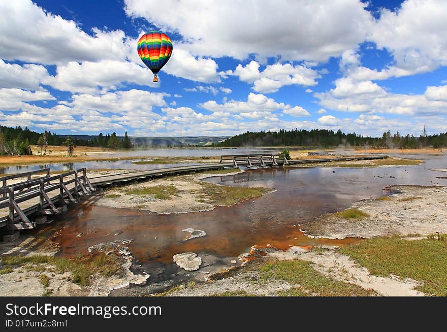 The scenery of Lower Geyser Basin