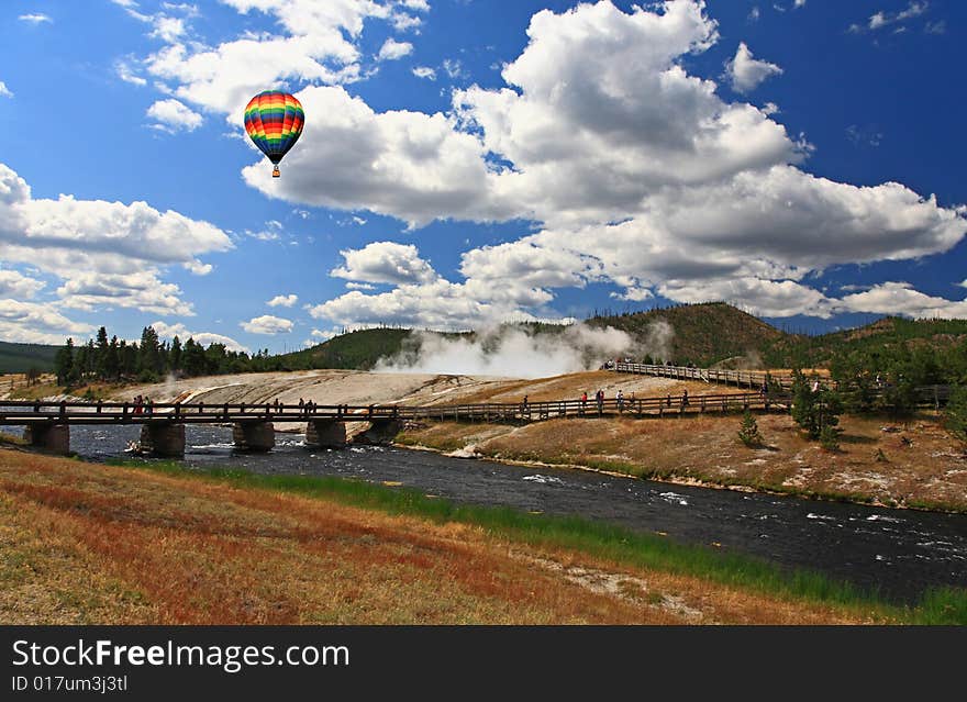 Midway Geyser Basin in Yellowstone