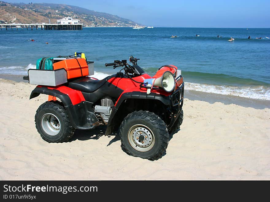 Red Lifeguard s car