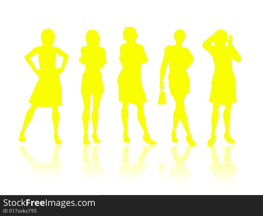 Businesswomen silhouettes