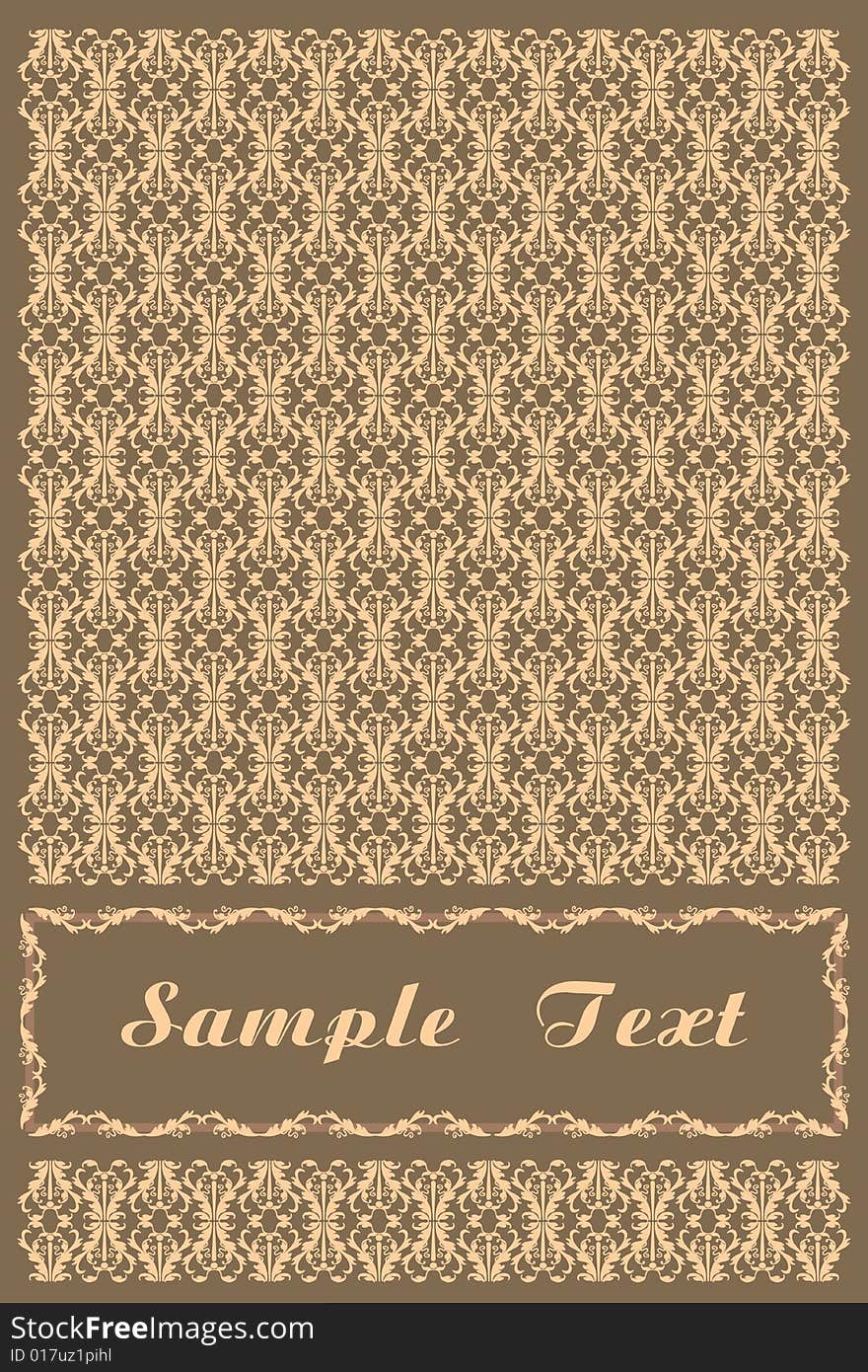 Grunge floral background with a frame for a text. Grunge floral background with a frame for a text