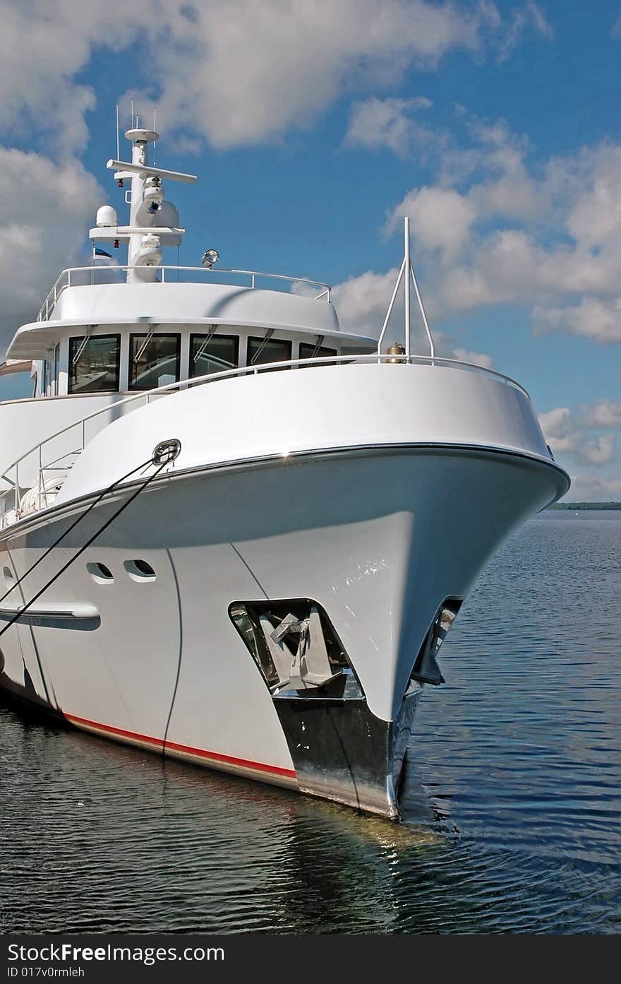 Luxury yacht standing at dock