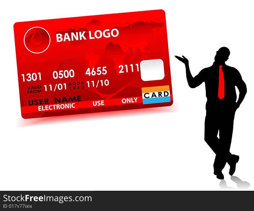 Businessman and credit card