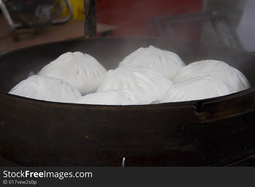 A traditional Chinese food, Steamed Buns. A traditional Chinese food, Steamed Buns.