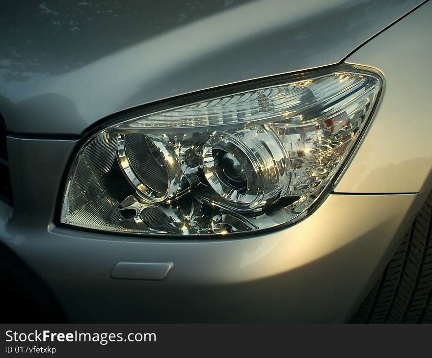 Photo of modern car optical light