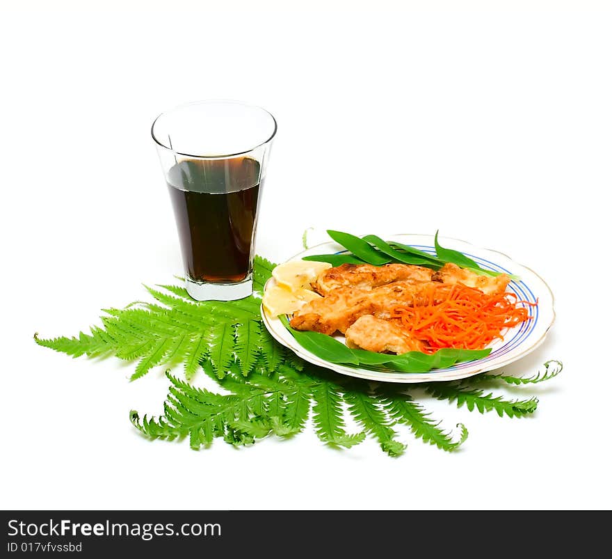 Dinner Isolated On White