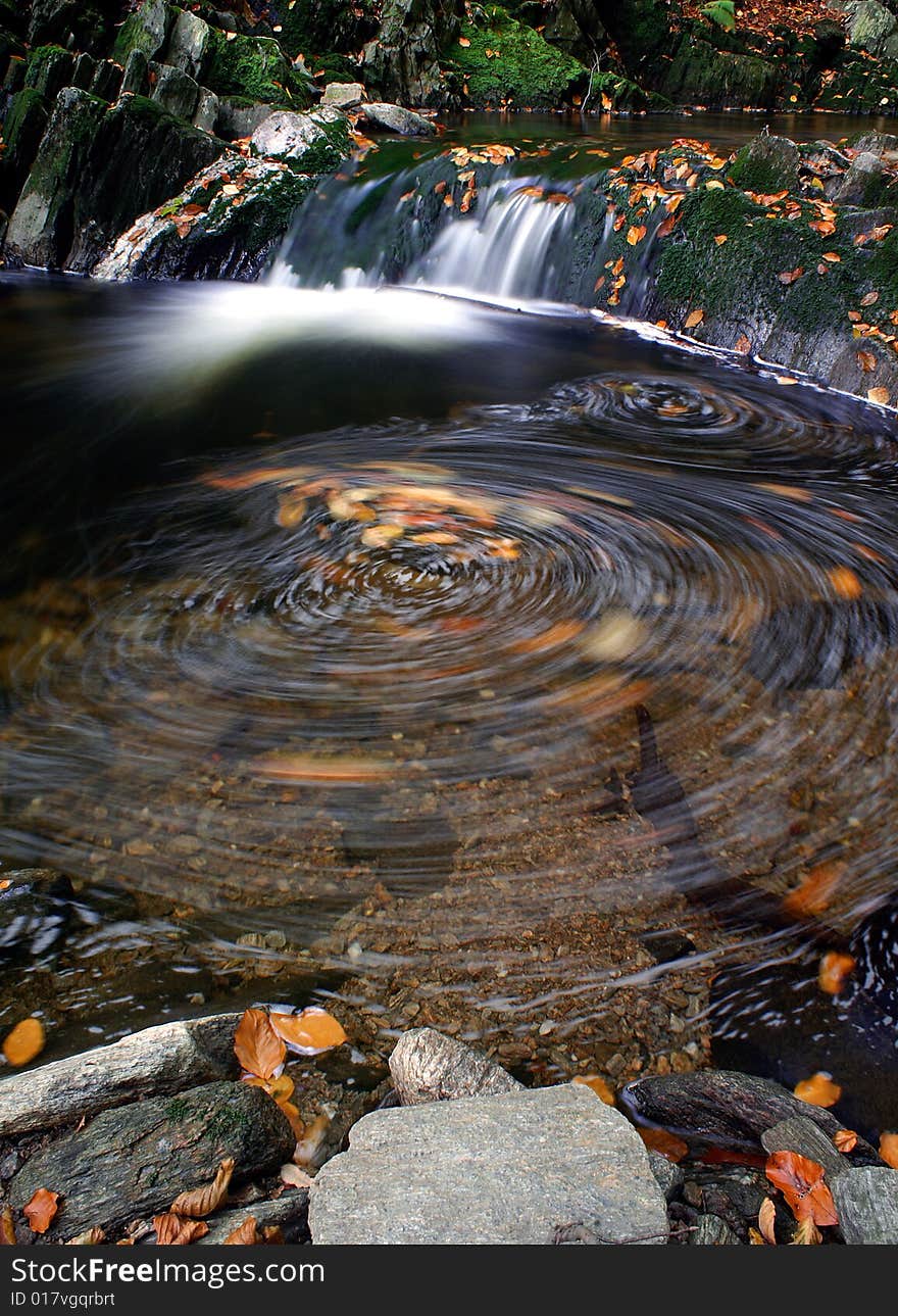 Waterfall in Giant mountains In Czech. Waterfall in Giant mountains In Czech