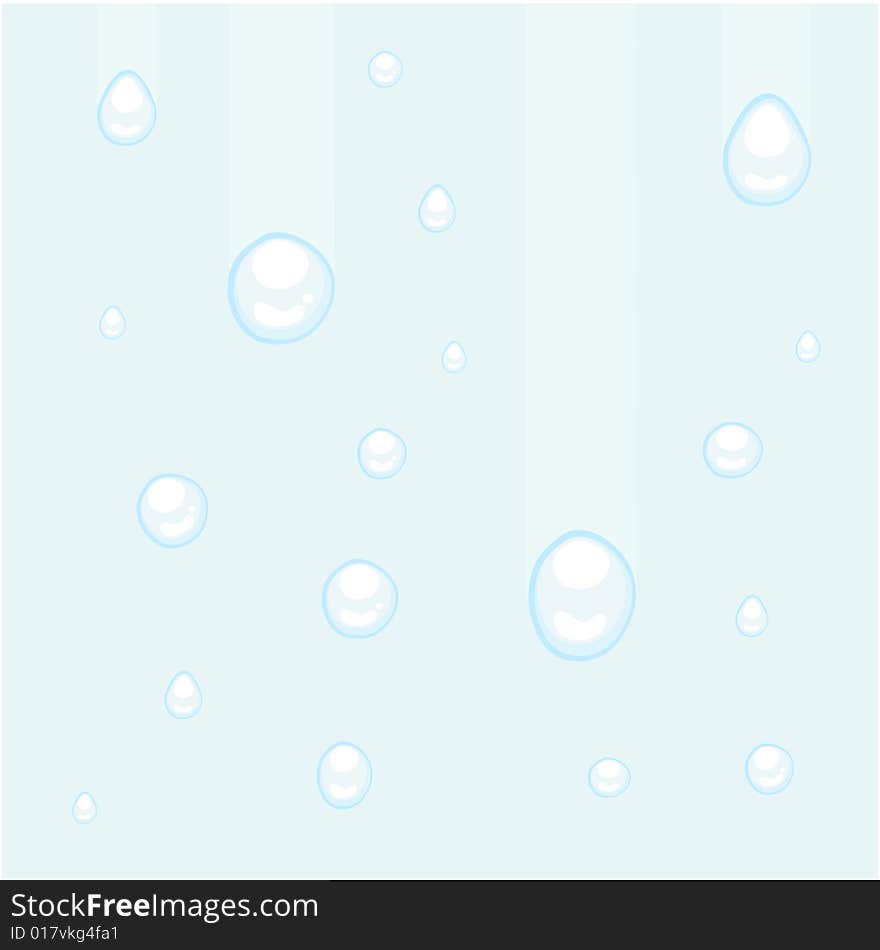 Simple illustration for water drops on glass. Simple illustration for water drops on glass