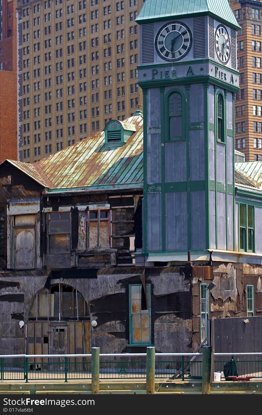 An Old Customs Building On A Pier In Manhattan