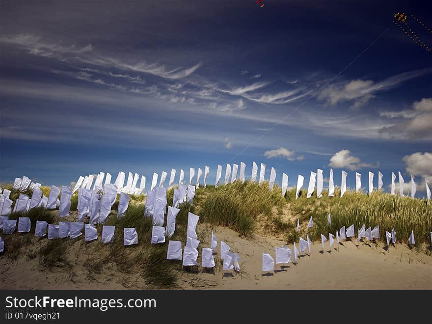 White Flags and Sand Dune