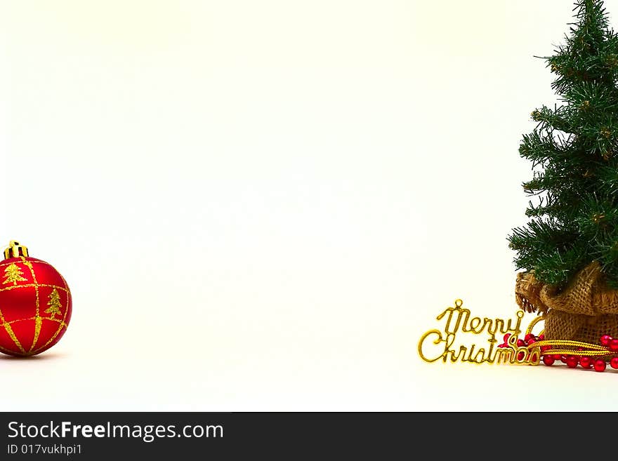 Cristmas card with snowman and cristmas-tree. Cristmas card with snowman and cristmas-tree