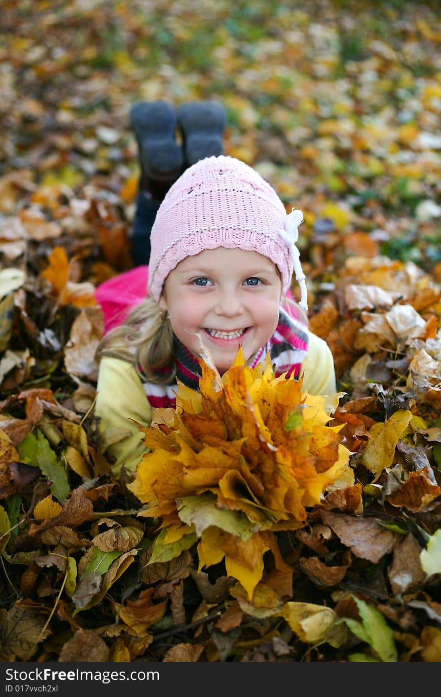 Little girl in a park