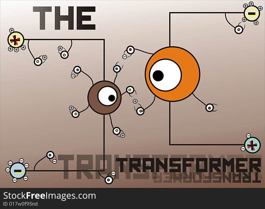 The diagram of electcic transformer in . The diagram of electcic transformer in .