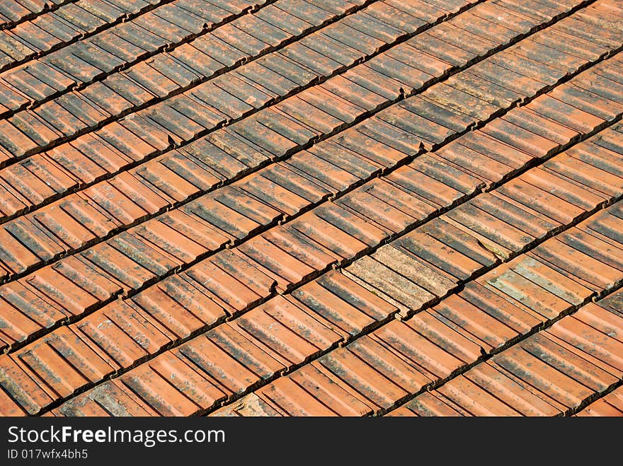 Red Roof tiles in repetion