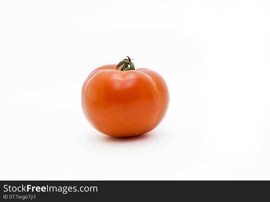 Tomato on white a background